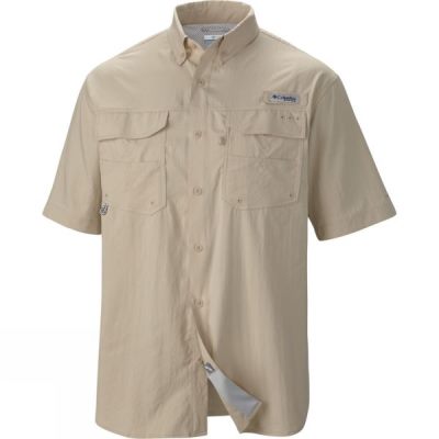 Camisa Columbia Blood and Guts III Manga Corta Woven Hombre Kaki - Chile REA701693